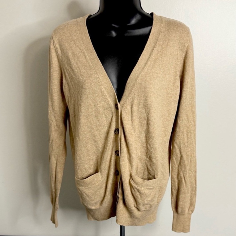 Tan Button-Up Cardigan size Medium